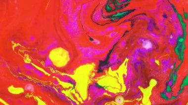 Çok Güzel Mürekkep Soyut Psychedelic Boya Sıvı Hareket Arka Plan Doku Video.