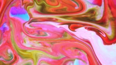 Çok Güzel Mürekkep Soyut Psychedelic Boya Sıvı Hareket Arka Plan Doku Video.