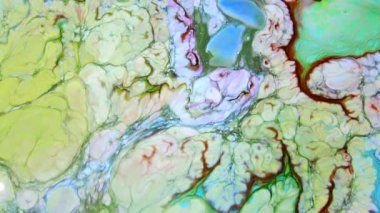 Çok Güzel Mürekkep Soyut Psychedelic Boya Sıvı Hareket Arka Plan Doku Video.