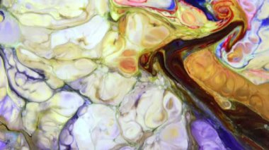 Çok Güzel Mürekkep Soyut Psychedelic Boya Sıvı Hareket Arka Plan Doku Video.