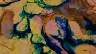 Çok Güzel Mürekkep Soyut Psychedelic Boya Sıvı Hareket Arka Plan Doku Video.