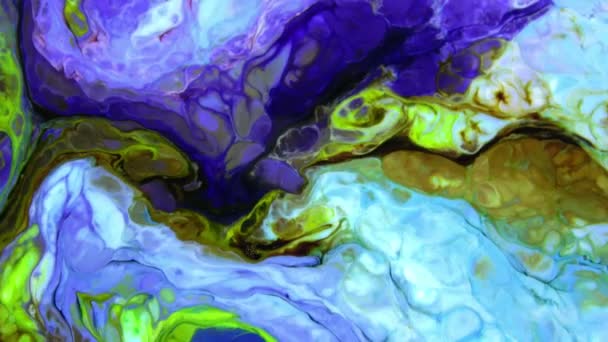 Zeer Mooie Inkt Abstracte Psychedelische Verf Vloeibare Beweging Achtergrond Textuur — Stockvideo