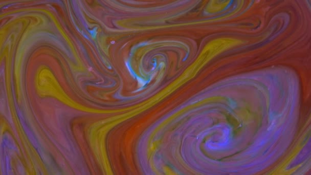 Zeer Mooie Inkt Abstracte Psychedelische Verf Vloeibare Beweging Achtergrond Textuur — Stockvideo