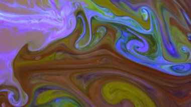 Çok Güzel Mürekkep Soyut Psychedelic Boya Sıvı Hareket Arka Plan Doku Video.