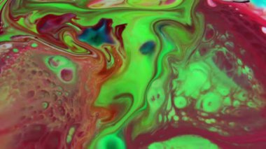 Çok Güzel Mürekkep Soyut Psychedelic Boya Sıvı Hareket Arka Plan Doku Video.