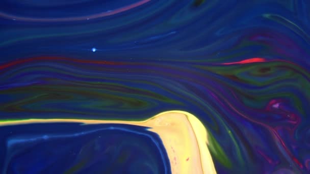 Дуже Гарне Чорнило Абстрактна Психоделічна Фарба Рідкий Рух Текстури Фону — стокове відео