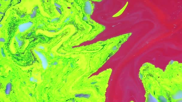 Très Belle Encre Abstraite Peinture Psychédélique Liquide Mouvement Arrière Plan — Video