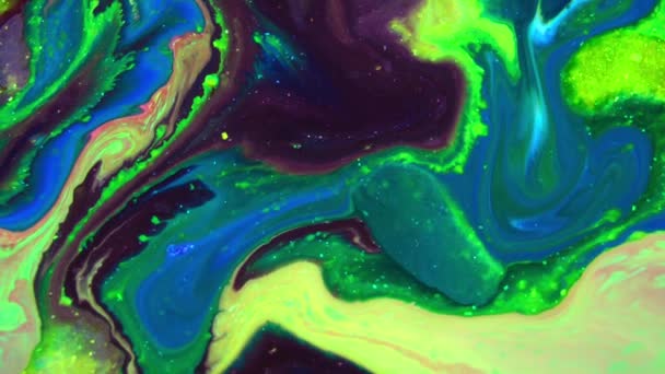 Zeer Mooie Inkt Abstracte Psychedelische Verf Vloeibare Beweging Achtergrond Textuur — Stockvideo