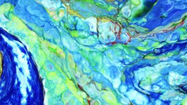 Çok Güzel Mürekkep Soyut Sanatsal Desen Renkli Boya Sıvı Kavramı Doku Video.