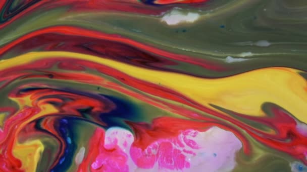 Zeer Mooie Inkt Abstracte Arty Patroon Kleur Verf Vloeibare Concept — Stockvideo