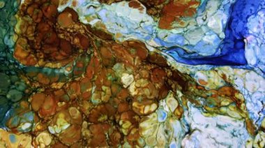 Çok Güzel Mürekkep Soyut Sanatsal Desen Renkli Boya Sıvı Kavramı Doku Video.