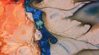 Çok Güzel Mürekkep Soyut Sanatsal Desen Renkli Boya Sıvı Kavramı Doku Video.