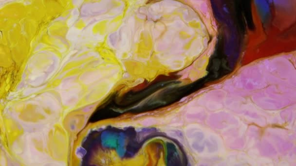 Très belle encre abstraite motif arty couleur peinture liquide concept texture vidéo .