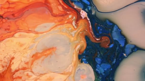 Zeer Mooie Inkt Abstracte Arty Patroon Kleur Verf Vloeibare Concept — Stockvideo