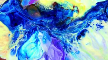 Çok Güzel Mürekkep Soyut Sanatsal Desen Renkli Boya Sıvı Kavramı Doku Video.