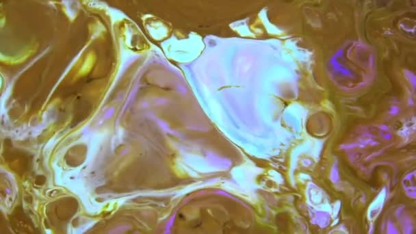 Molto Bello Inchiostro Astratto Arty Pattern Colore Vernice Liquido Concetto — Video Stock