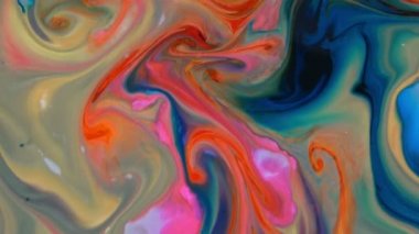 Çok Güzel Mürekkep Soyut Sanatsal Desen Renkli Boya Sıvı Kavramı Doku Video.