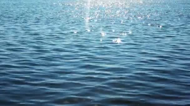Zeer Mooie Oceaan Water Zon Reflectie Beeld — Stockvideo