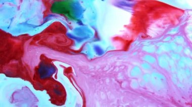 Çok Güzel Mürekkep Soyut Psychedelic Boya Sıvı Hareket Arka Plan Doku Video.
