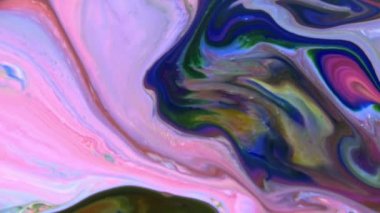 Çok Güzel Mürekkep Soyut Psychedelic Boya Sıvı Hareket Arka Plan Doku Video.