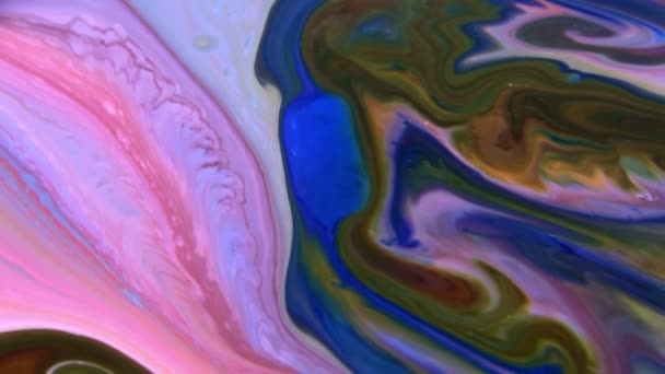 Zeer Mooie Inkt Abstracte Psychedelische Verf Vloeibare Beweging Achtergrond Textuur — Stockvideo