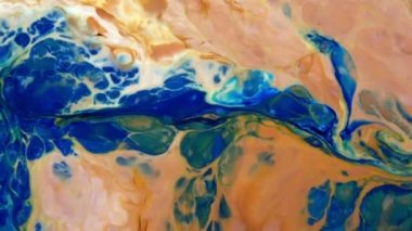 Çok Güzel Mürekkep Soyut Psychedelic Boya Sıvı Hareket Arka Plan Doku Video.