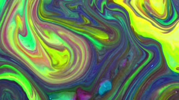 Zeer Mooie Inkt Abstracte Psychedelische Verf Vloeibare Beweging Achtergrond Textuur — Stockvideo