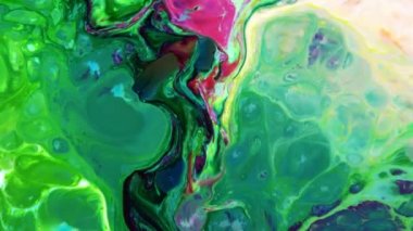 Çok Güzel Mürekkep Soyut Psychedelic Boya Sıvı Hareket Arka Plan Doku Video.