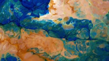 Çok Güzel Mürekkep Soyut Psychedelic Boya Sıvı Hareket Arka Plan Doku Video.