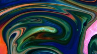 Çok Güzel Mürekkep Soyut Psychedelic Boya Sıvı Hareket Arka Plan Doku Video.