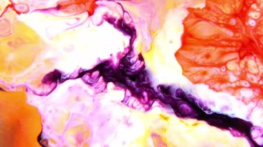 Çok Güzel Mürekkep Soyut Psychedelic Boya Sıvı Hareket Arka Plan Doku Video.