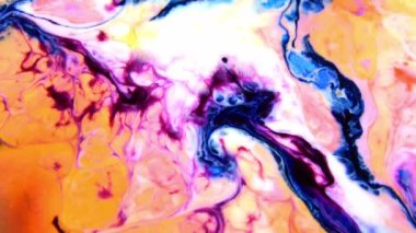 Çok Güzel Mürekkep Soyut Psychedelic Boya Sıvı Hareket Arka Plan Doku Video.