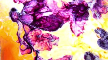 Çok Güzel Mürekkep Soyut Psychedelic Boya Sıvı Hareket Arka Plan Doku Video.
