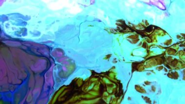 Çok Güzel Mürekkep Soyut Psychedelic Boya Sıvı Hareket Arka Plan Doku Video.