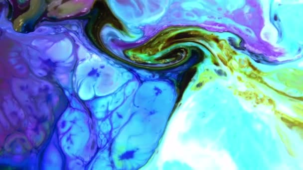 Zeer Mooie Inkt Abstracte Psychedelische Verf Vloeibare Beweging Achtergrond Textuur — Stockvideo