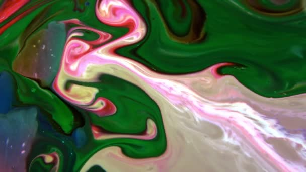 Zeer Mooie Inkt Abstracte Psychedelische Verf Vloeibare Beweging Achtergrond Textuur — Stockvideo