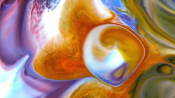 Zeer Mooie Inkt Abstracte Psychedelische Verf Vloeibare Beweging Achtergrond Textuur — Stockvideo