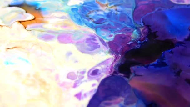 Very Nice Ink Abstract Psychedelic Paint Liquid Motion Background Texture — Stock Video