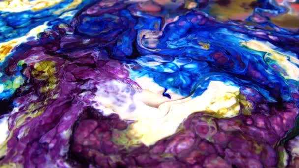 Très Belle Encre Abstraite Motif Arty Couleur Peinture Liquide Concept — Video