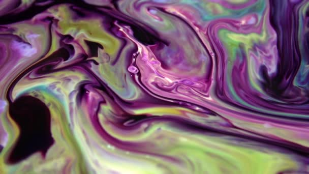 Molto Bello Inchiostro Astratto Arty Pattern Colore Vernice Liquido Concetto — Video Stock