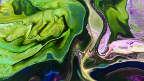 Très Belle Encre Abstraite Motif Arty Couleur Peinture Liquide Concept — Video
