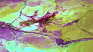 Çok Güzel Mürekkep Soyut Sanatsal Desen Renkli Boya Sıvı Kavramı Doku Video.