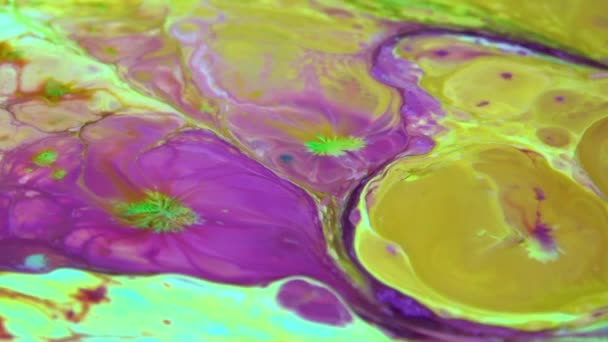 Molto Bello Inchiostro Astratto Arty Pattern Colore Vernice Liquido Concetto — Video Stock