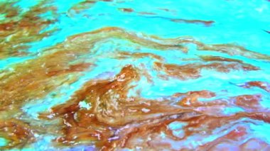 Çok Güzel Mürekkep Soyut Psychedelic Boya Sıvı Hareket Arka Plan Doku Video.