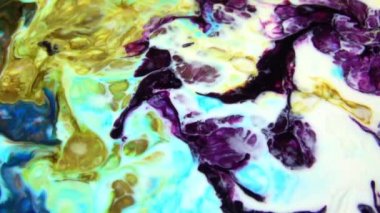 Soyut Renkli Boya Mürekkebi Patlaması Psikedelik Patlama Hareketi.