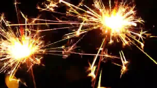 Very Nice Wire Sparklers Footage — Stock Video