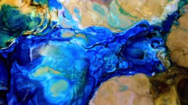 Soyut Renkli Boya Mürekkebi Patlaması Psikedelik Patlama Hareketi.