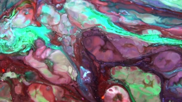 Abstract Colorful Paint Ink Explode Diffusion Psychedelic Blast Movement — Stock Video