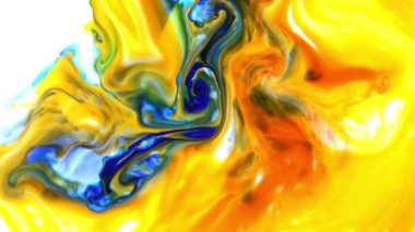 Soyut Renkli Boya Mürekkebi Patlaması Psikedelik Patlama Hareketi.