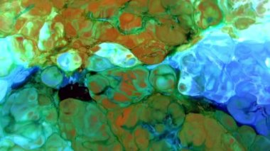 Soyut Renkli Boya Mürekkebi Patlaması Psikedelik Patlama Hareketi.